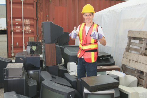 Recycling paper and cardboard in Clapham Common