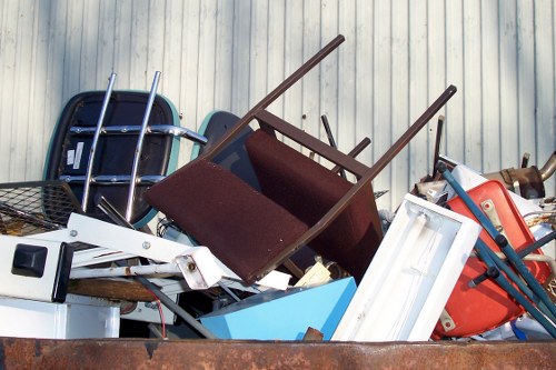 Construction waste being cleared in South London