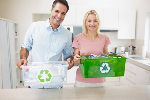 Recycling process in action at a Brixton business